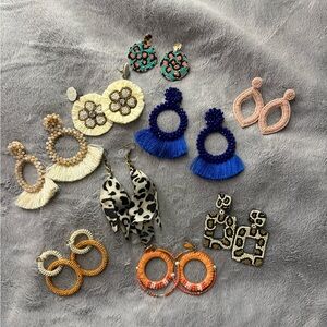 Colorful Statement Earrings Set